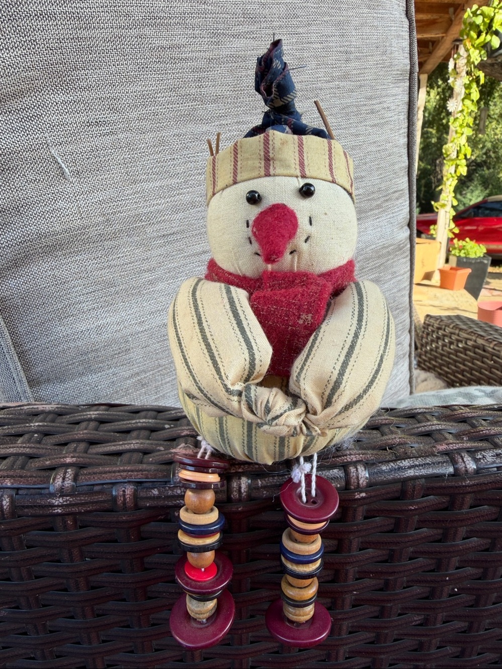 Vintage Honey and Me Snowman Shelf Sitter Decoration
